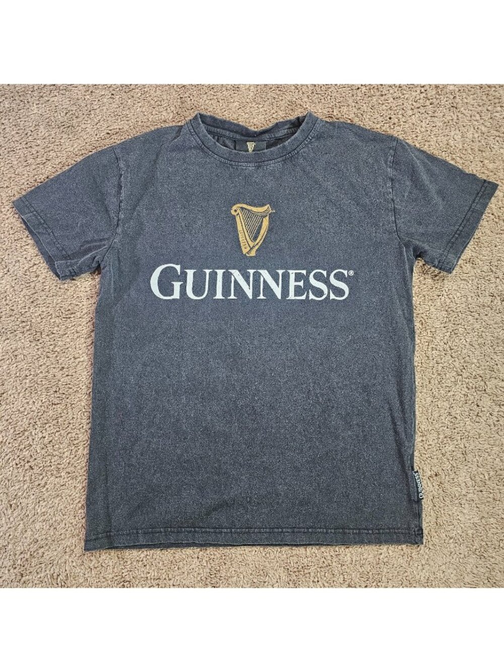 Official Guinness Graphic T Shirt Mens Medium Black Extra Stout Dublin Ireland